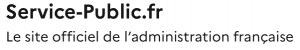 Cette image est le logo de la plateforme Service-Public.fr, site officiel de l'administration française.